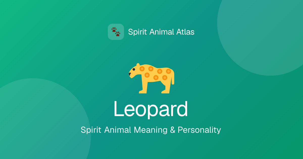 Leopard Personality Traits in Humans & Spirit Animal Meaning | Spirit ...